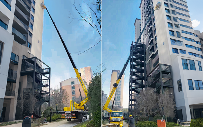 高楼施工遇 “拦路虎”？华体会官网 GKS45A 小飞臂 “精准走位”